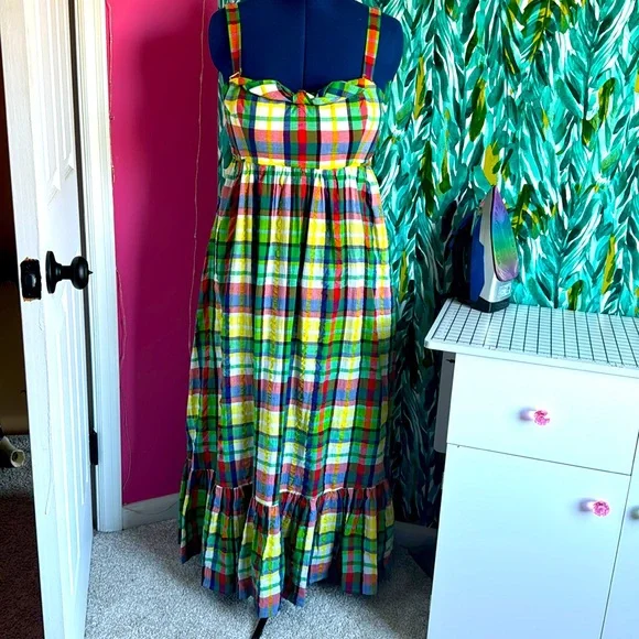 kate spade | Dresses | Kate Spade Coastal Plaid Bow Dress Size 4 